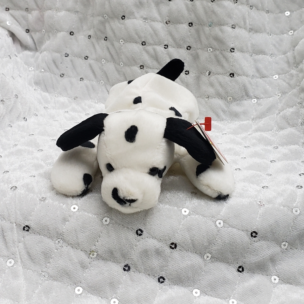 Rare Vintage Ty Beanie Baby Original DOTTY The Dalmation with Tag Error